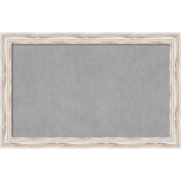 Framed Magnetic Board, Alexandria White Wash Wood, 45x29