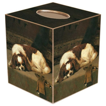 TB124-King Charles Spaniel Dog Tissue Box Cover