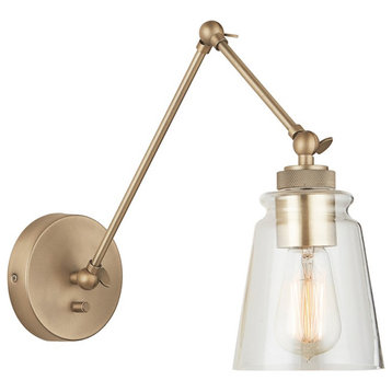 Austin Allen and Co. Profile 1-Light Sconce, Aged Brass