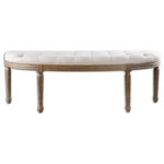 Uttermost - Uttermost Leggett Tufted White Bench - Bob and Belle Cooper founded The Uttermost Company in 1975, and it is still 100% owned by the Cooper family.  The Uttermost mission is simple and timeless: to make great home accessories at reasonable prices.  Inspired by award-winning designers, custom finishes, innovative product engineering and advanced packaging reinforcement, Uttermost continues to deliver on this mission.