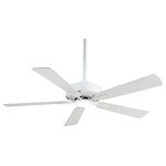 Minka-Aire - Minka-Aire Contractor Plus LED 52" Ceiling Fan F556L-WH, White - This 52" Ceiling Fan from Minka-Aire has a finish of White and fits in well with any Transitional style decor.