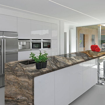 Fusion Granite Waterfall Countertop
