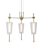 VONN Lighting - Toscana 26" ETL Certified Integrated LED Pendant, Antique Brass - Beyond its distinct beauty, VONN Artisan Collection is an LED energy efficient solution for any residential as well as commercial setting. While contemporary, this unique Collection will compliment any transitional or modern decor.  Emphasis on design and function absolutely cannot stand short of quality. These handcrafted masterpieces have a lightweight construction and can easily be installed in minutes. The combination of glass, fabric, and metals, the Artisan Art Deco LED lighting Collection employs a variety of colors and finishes to create a distinctive and futuristic effect while preserving the elegance and style of the past.