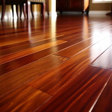 Rich Hardwood Flooring in a San Diego Dining Room