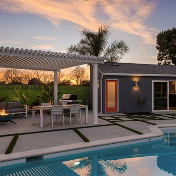 Tropical Modernism - ADU, Backyard remodel and an Addition in Burbank