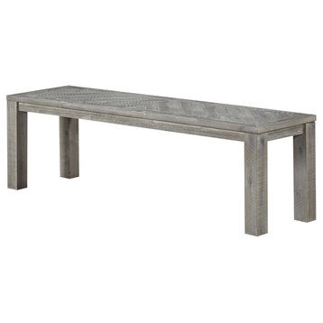 Modus Alexandra Solid Wood Dining Bench in Rustic Latte