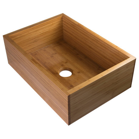 30" Single Bowl Bamboo Kitchen Farm Sink