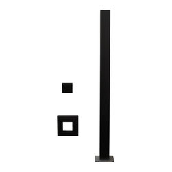 ALX 2.5" Post Kit in Textured Black - Stair Parts