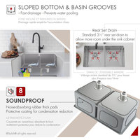 STYLISH 32"L x 18"W Stainless Steel Double Basin Undermount Kitchen Sink