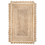 nuLOOM - nuLOOM Tera Petals Braided Jute Area Rug, Ivory, 5' X 8' - Prepare to turn heads with this braided jute area rug. This bold and durable design pairs with any contemporary or bohemian decor. Made from eco-friendly fibers, this rug will be the statement piece your room was missing. Enjoy every room in your home with our pet-friendly and easy-to-clean area rugs.