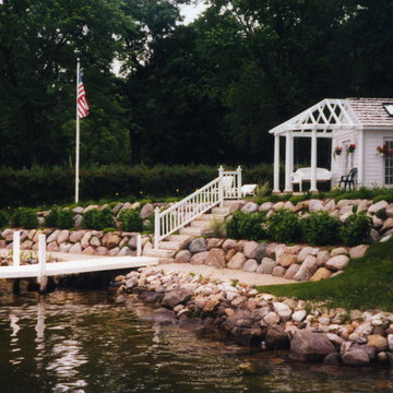 Tiered Landscaping Design Ideas, Lakefront Property, Lake Geneva Wisconsin