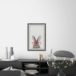 "Hippie Bunny" Framed Painting Print