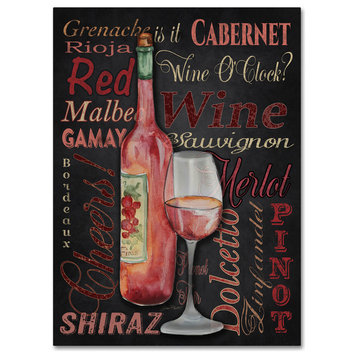 Jean Plout 'Red Wine 1' Canvas Art, 47x35