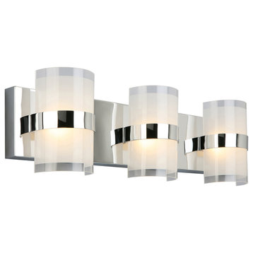 Design House 577783 Haswell 3 Light 24"W Integrated LED Vanity - Polished