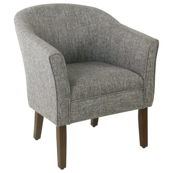 Modern Barrel Accent Chair, Grey