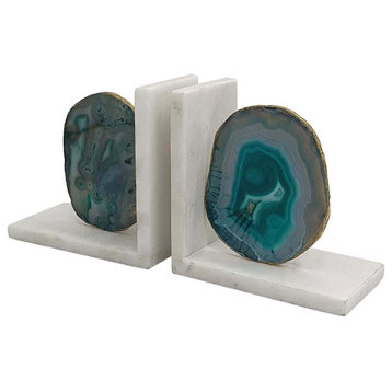 Agate Bookend, Gray/Violet