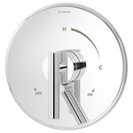 Symmons - Symmons Dia Shower Valve Trim Kit Wall Mounted with Single Handle Volume Control - The Dia Single Handle Wall Mount Shower Valve Trim Kit with Volume Control Lever boasts a modern sophistication to complement contemporary bathroom designs. Plated in a scratch resistant finish over solid metal, this shower trim has the durability to add contemporary styling to your bathroom for a lifetime. The solid brass valve cover plate features hot and cold indicators to ensure custom water temperature setting with ease of use for everyone. This model includes everything you need for quick installation. This shower trim kit includes a brass escutcheon, shower lever handle, and integral volume control handle to adjust the shower water volume. You'll easily be able to update your bathroom without having to replace your valve. With features that are crafted to last and a style that is designed to please, the Symmons Dia Single Handle Wall Mount Shower Valve Trim Kit with Volume Control Lever is a seamless addition to your bathroom and is backed by our limited lifetime warranty.