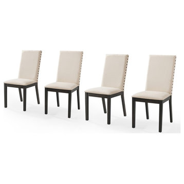 Pemberly Row 19.5" Modern Wood Dining Chair in Slate (Set of 4)
