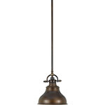 Quoizel Lighting - Emery 1-Light Mini Pendant, Palladian Bronze, 8"x8"x48" - This metal-shaded fixture is an elegant nod to the past. The classic Americana styling adds a nostalgic flair to your home. When hung over a kitchen island or dinette table it provides ample lighting for all your daily tasks. It is available in two fabulous finishes.