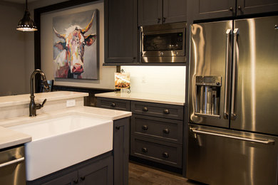 Example of a country kitchen design in Cleveland