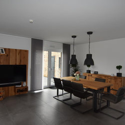 Wohnzimmer aus Eiche und Rohstahl - Coffee Tables