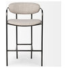 Parker Beige Fabric Seat with Dark Grey Metal Frame Counter Stool