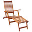 vidaXL Outdoor Deck Chair With Footrest, Acacia Wood