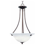Maxim Lighting - Maxim Lighting 2682MROI Malaga-3 Lighvert Bowl Pendant Transitional - Maxim Lighting's commitment to both the residentiaMalaga-3 Light Inver Oil Rubbed Bronze Ma *UL Approved: YES Energy Star Qualified: n/a ADA Certified: n/a  *Number of Lights: 3-*Wattage:60w E26 Medium Base bulb(s) *Bulb Included:No *Bulb Type:E26 Medium Base *Finish Type:Oil Rubbed Bronze