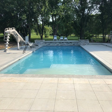 Cedar Rapids, IA - Traditional Custom Concrete Swimming Pool New Construction
