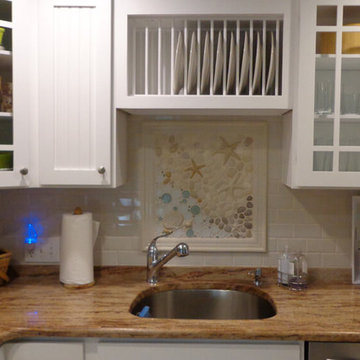 Beautiful 18"x18" Backsplash Mural over Undermount Sink