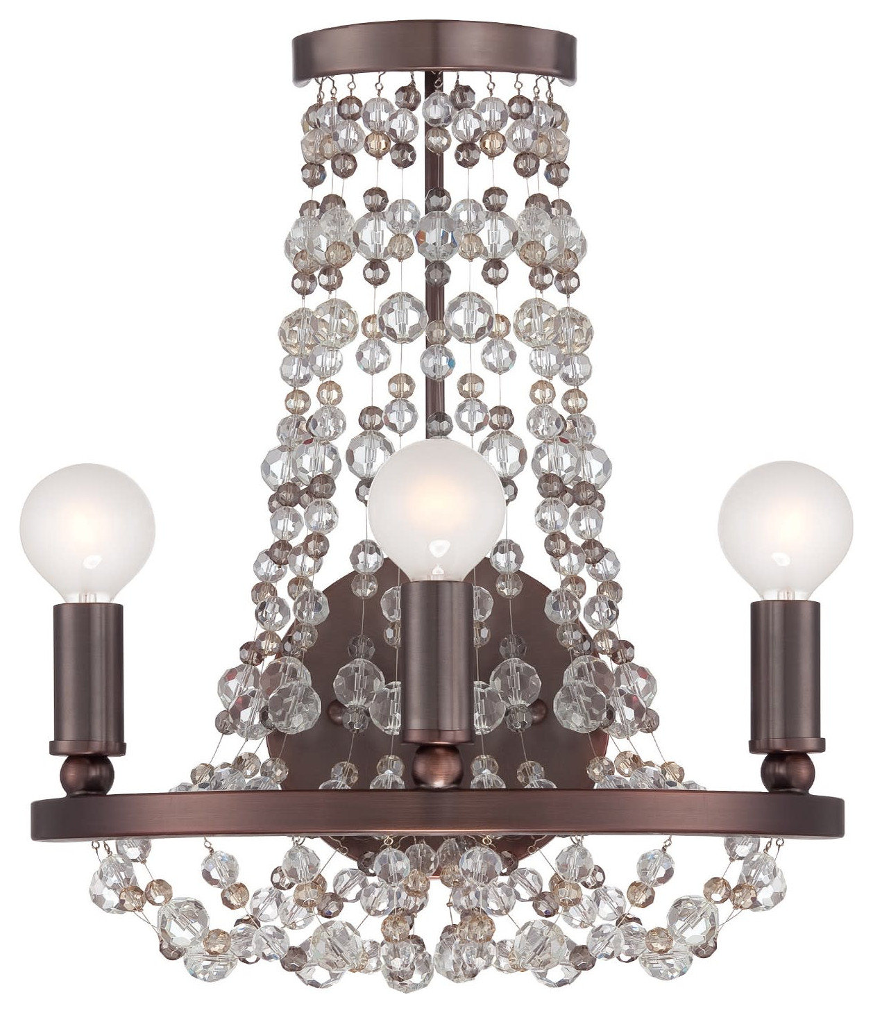 Crystorama Lighting Group 1542-MWP Channing 3 Light 14" Tall Wall ...