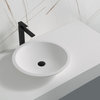 Karran Quattro QM162 Matte White Acrylic 19" Round Bathroom Vessel Sink