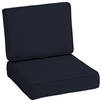Arden ProFoam EverTru Acrylic Patio Cushions Set, Classic Navy Blue, 24 x 24 x 6