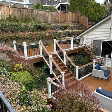 Multi-Level Backyard Deck & Railing Renovation