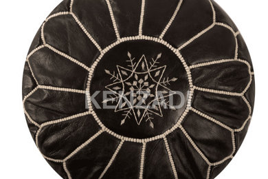 Leather Poufs