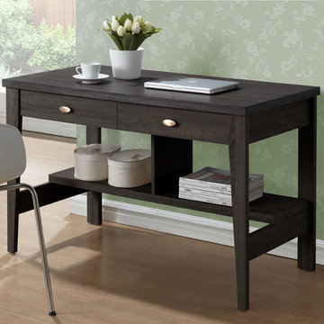 CorLiving Folio Black Espresso Two Drawer Desk