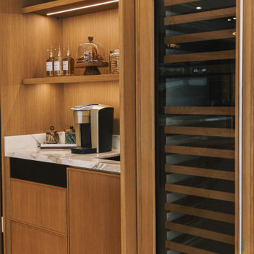 Luxury in Every Detail: Kitchen Coffee Bar and Wine Fridge
