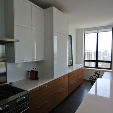 Custom Kitchen with High Grade Plastic Finished Cabinets