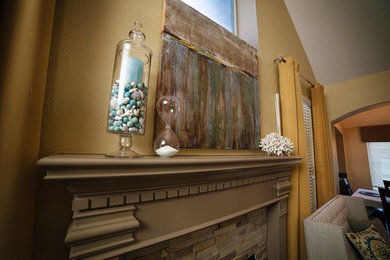Inspiration for a contemporary living room remodel in Houston
