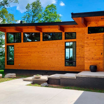 Siding Installation - Cedar Tongue and Groove Siding