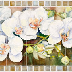 Stem of Orchids - Tile Mural Palettes - Tile Murals