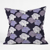 Morgan Kendall Lavender Roses Throw Pillow, 16"x16"
