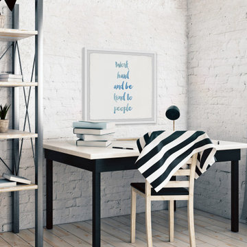 "Work Hard and Be Kind to People II" Framed Painting Print