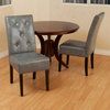 Alexander Grey Leather Dining Chair (Set of 2)
