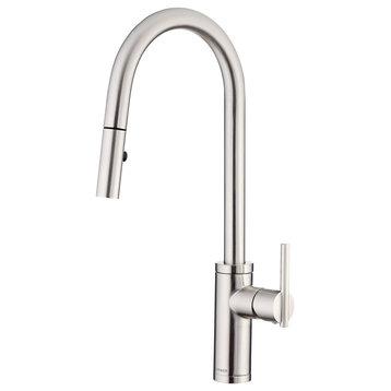 Parma Cafe Pull-Down Kitchen Faucet w/ SnapBack Retraction, Stainless Steel