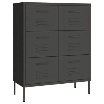 Vidaxl Drawer Cabinet Anthracite 31.5"x13.8"x40" Steel