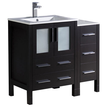 Torino 36" Bathroom Cabinet, Espresso, With Top and Integrated Sink