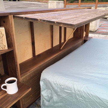 Storage Headboard with Hidden Shelf