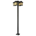 Z-LITE - Z-LITE 507-4-536P-ORB 4 Head Outdoor Post - Z-LITE 507-4-536P-ORB 4 Head Outdoor Post, Oil Rubbed BronzeClean, straight lines and rectangular detailing define the classic styling of this four light outdoor post light. Tinted seedy glass panels create an elegant glow, while the cast aluminum hardware finished in oil rubbed can withstand nature?Æs seasonal elements.Collection: HolbrookFrame Finish: Oil Rubbed BronzeFrame Material: AluminumShade Finish/Color: Tinted SeedyShade Material: GlassDimension(in): 30(L) x 30(W) x 99(H)Bulb: (4)100W Medium base,Dimmable(Not Included)UL Classification/Application: CUL/cETLu/WetLTL Shipment