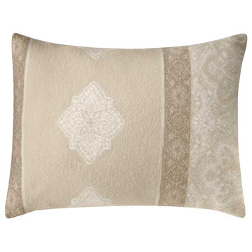 Boiled Wool Toile Pillow A TOILE2, Cream